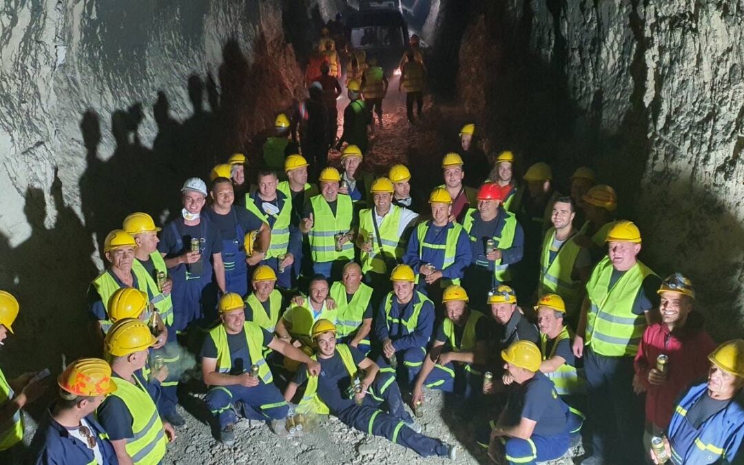 Headrace tunnel for HPP Dabar: Breakthrough between the excavation points 3 and 4 achieved