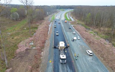 Brza cesta Okučani – granica BiH, faza 3: Polaganje baznog sloja asfalta